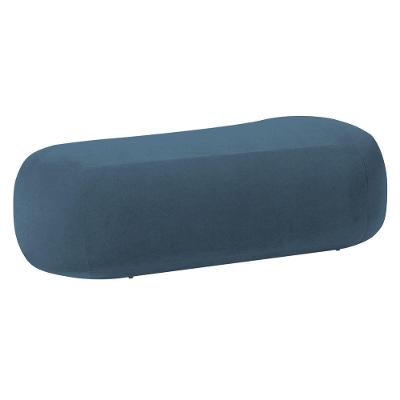 Puff Itália 160cm Sala Escritorio Luxo Linho Azul Royal