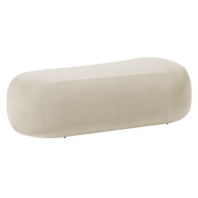 Puff Itália 180cm Sala Escritorio Luxo Bouclé Bege