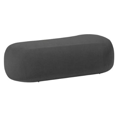 Puff Itália 100cm Sala Escritorio Luxo Linho Cinza