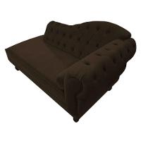 Kit Diva Recamier Diana 120cm Lado Esquerdo E 2 Poltronas Classic Corano Adj Decor Marrom - 2