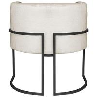 Kit 02 Poltronas Decorativas Luna Base De Ferro Preto Linho Bege - 2