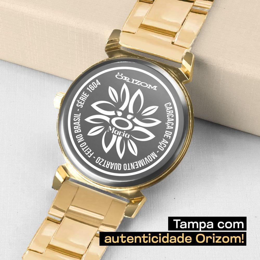 Relogio Feminino Banhado Aço + Brincos Strass Colar + Caixa Social Original Presente Casual Ponteiro - 7