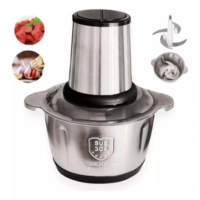 Processador de Alimentos Elétrico Fred Store Inox 2L Prata 2 Velocidades 850W 110V