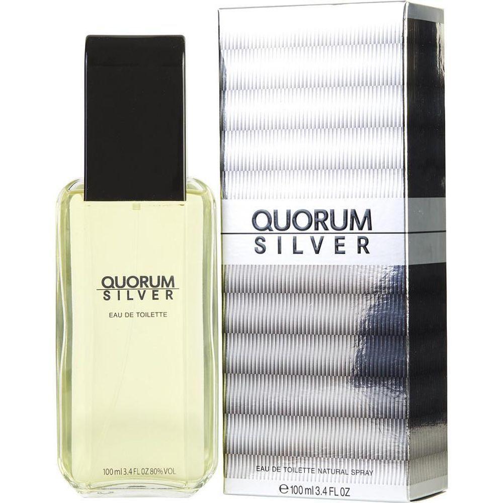 Perfume Masculino Quorum Silver Antonio Puig Eau De Toilette Spray 100 Ml - 1