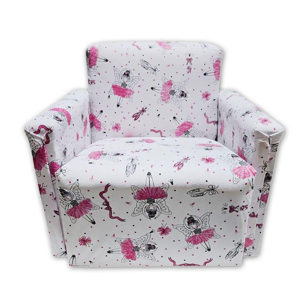 Poltrona Infantil Sofazinho Reforçada Decoração Modelos Bailarina Rosa - 1