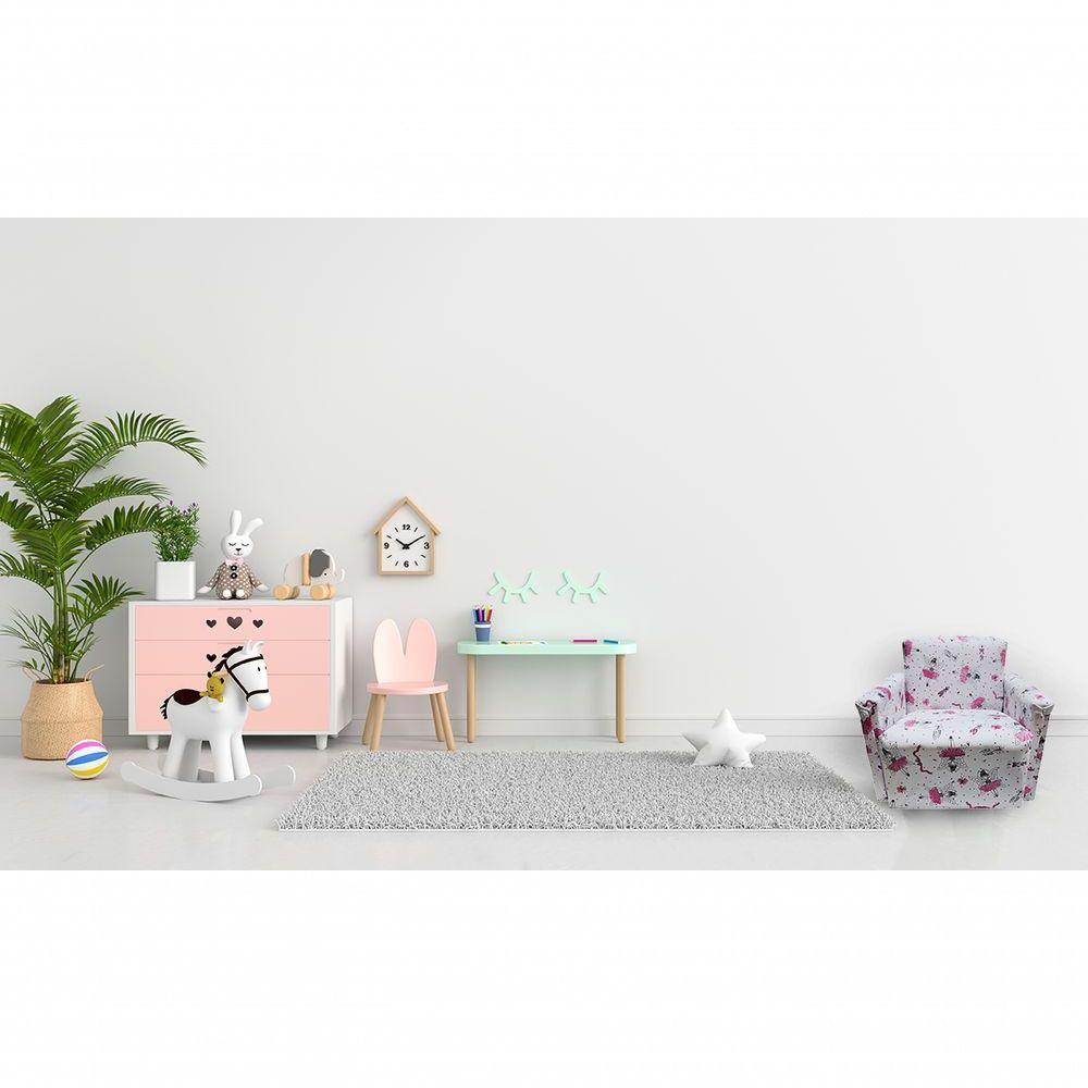 Poltrona Infantil Sofazinho Reforçada Decoração Modelos Bailarina Rosa - 8