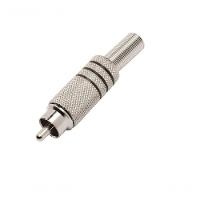 Plug Especial Rca Metalico Preto Com Mola - 2