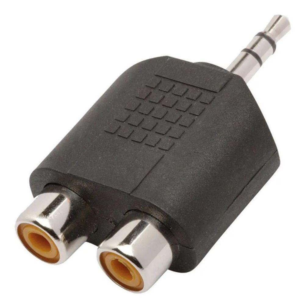 Adaptador Femea Rca Dupla Para Plug P2 Stereo - 1