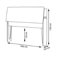 Cabeceira Estofada Yasminne Casal Branca Com Capitonê Preto - 2