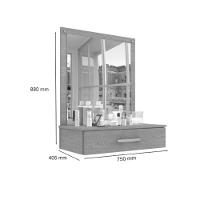 Penteadeira Moderna Elegante Floratta Branca - 2