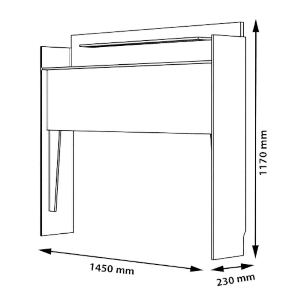 Cabeceira Com 02 Prateleiras Casal Selene Naturalle - 2