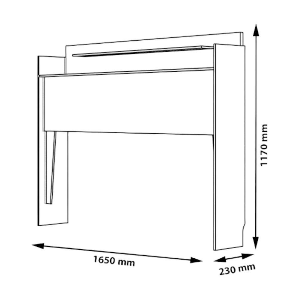 Cabeceira Com 02 Prateleiras Queen Selene Naturalle - 2