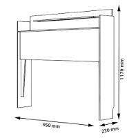 Cabeceira Com 02 Prateleiras Solteiro Selene Naturalle - 2