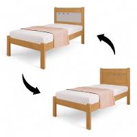 Cama Solteiro Sofisticada Berli Naturalle E Off White - 3