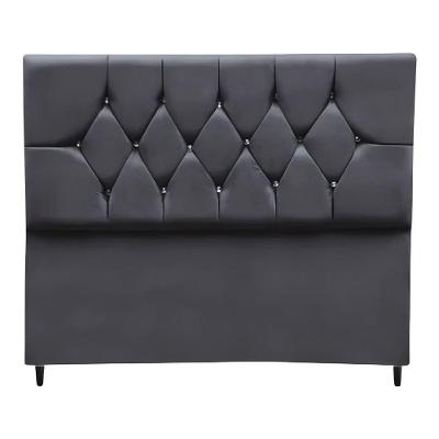 Cabeceira Estofada Cama Box Solteirão 100 Cm Suede Dubai cinza Escuro