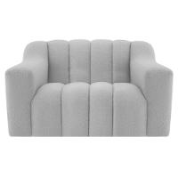 Kit 02 Poltronas Luxo Recepção Sala Elegance Linho Cinza