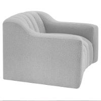 Kit 02 Poltronas Luxo Recepção Sala Elegance Linho Cinza - 5