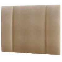 Cabeceira Estofada Cama Box Solteiro Com Led Moderna 90 Cm veludo Bege - 1