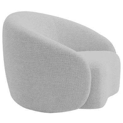 Poltrona Orgânica Luxo Recepção Amore Linho Adj Decor Cinza