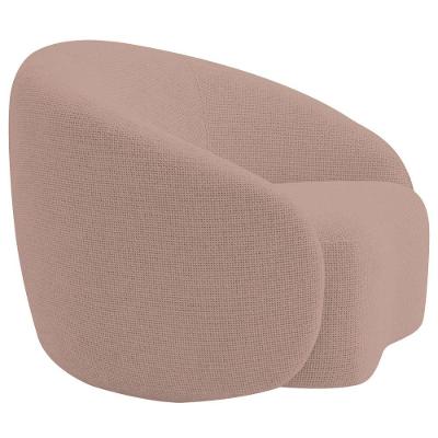 Poltrona Orgânica Luxo Recepção Amore Linho Adj Decor Rosê