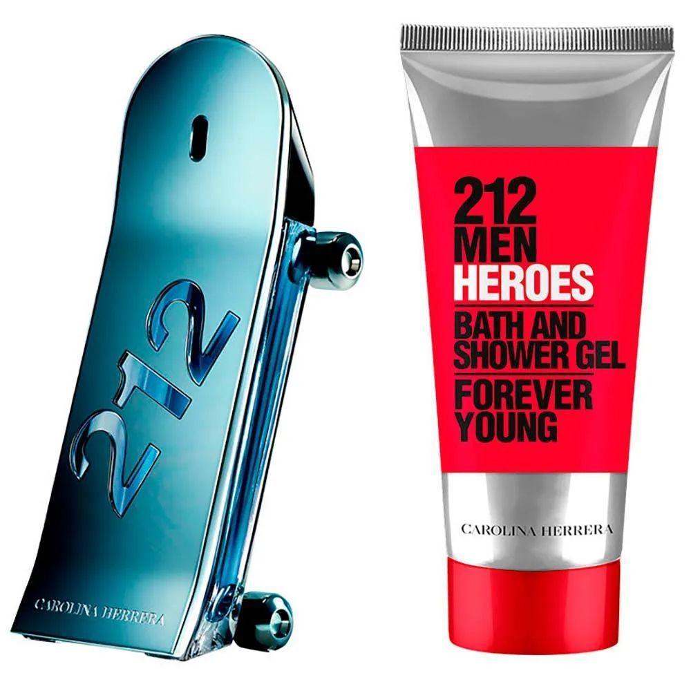 Kit Perfume 212 Heroes Edt Carolina Herrera Masculino 90ml + Gel De Banho 100ml - 4