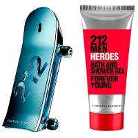 Kit Perfume 212 Heroes Edt Carolina Herrera Masculino 90ml + Gel De Banho 100ml - 4