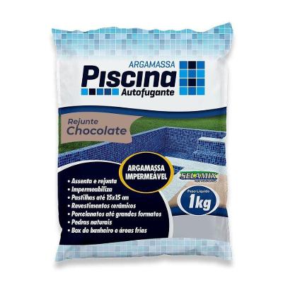 Rejunte Piscina Impermeável Cor Chocolate 1kg