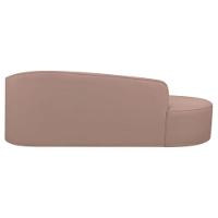 Divã Recamier Curvo Sala De Estar Recepção Inglaterra 200cm Lado Esquerdo Linho Adj Decor Rosê - 2