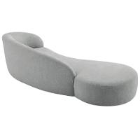 Divã Recamier Orgânico França 140cm Lado Esquerdo Bouclé Adj Decor Cinza - 7