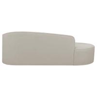 Divã Recamier Curvo Sala De Estar Recepção Inglaterra 200cm Lado Esquerdo Linho Adj Decor Bege - 2