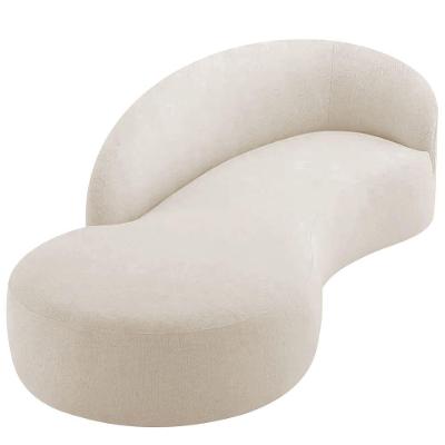 Divã Recamier Orgânico França 140cm Lado Esquerdo Linho Adj Decor Cinza