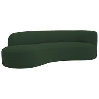 Divã Recamier Orgânico Tokyo 160cm Lado Esquerdo Linho Verde - 2