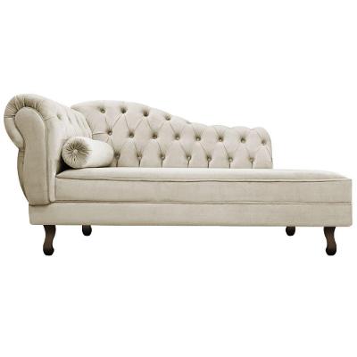 Divã Recamier Diana Lado Direito 120 Cm Linho Adj Decor Bege