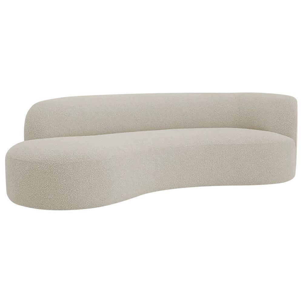 Divã Recamier Orgânico Tokyo 200cm Lado Esquerdo Linho Bege - 1