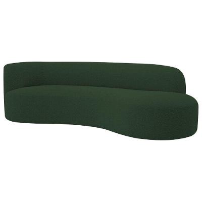 Divã Recamier Orgânico Tokyo 200cm Lado Direito Linho Verde