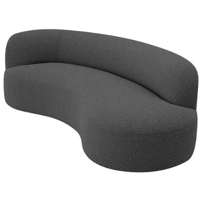 Divã Recamier Orgânico Tokyo 180cm Lado Direito Linho Cinza