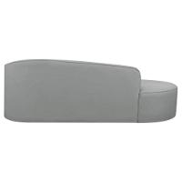 Divã Recamier Curvo Sala De Estar Recepção Inglaterra 180cm Lado Esquerdo Bouclé Adj Decor Cinza - 2