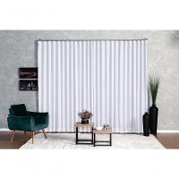 Cortina Microfibra Com Voil 3,00x2,30 Para Trilho Suíço branco - 1