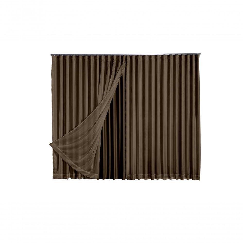 Cortina Microfibra Com Voil 3,00x2,30 Para Trilho Suíço - 3