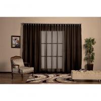 Cortina Voil Tecido 2,80x2,30 Para Trilho Suíço marrom-escuro - 1