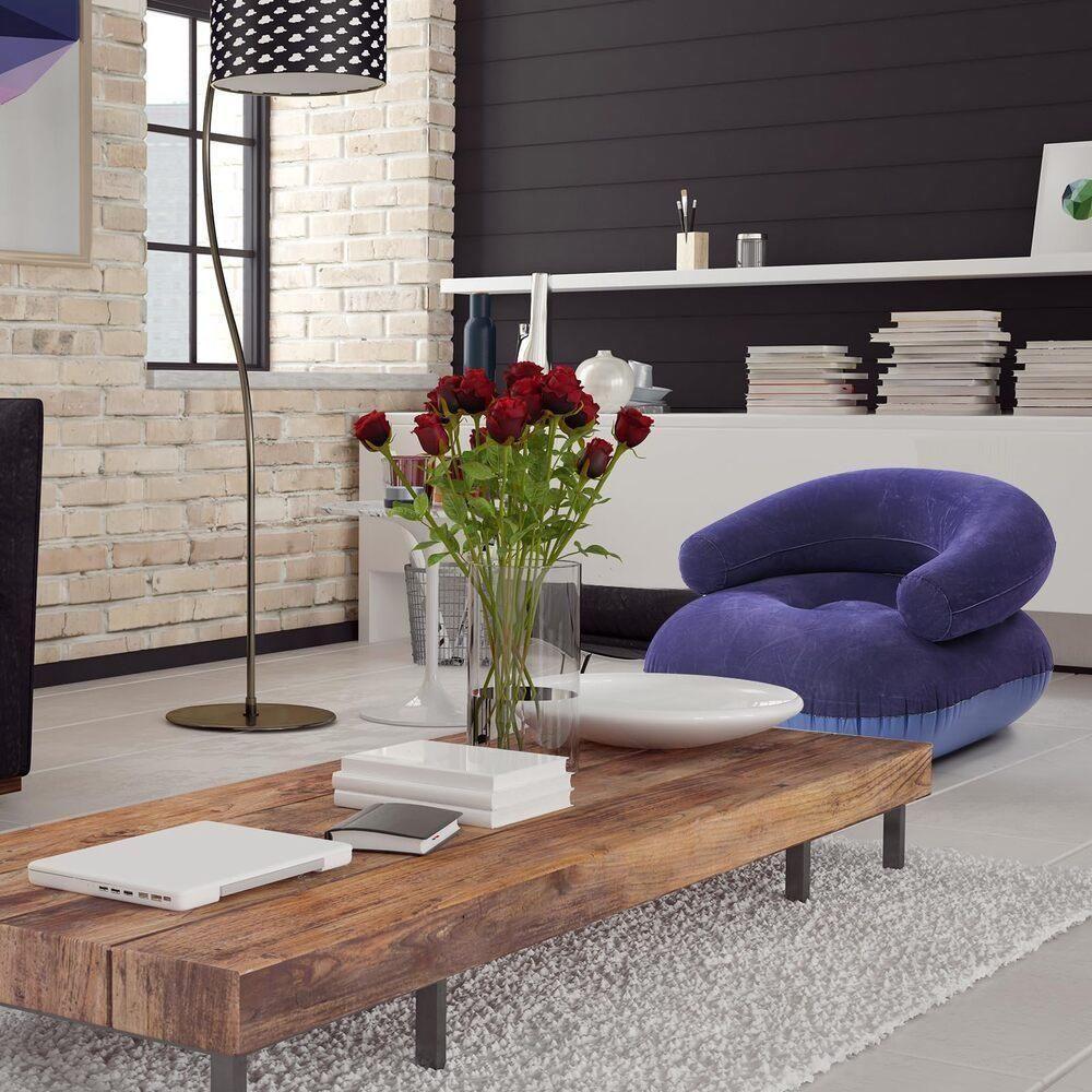 Sofa Poltrona Inflavel Ultra Lounge Cadeira Cama Colchao Portatil Com Kit Reparo Luxo - 2