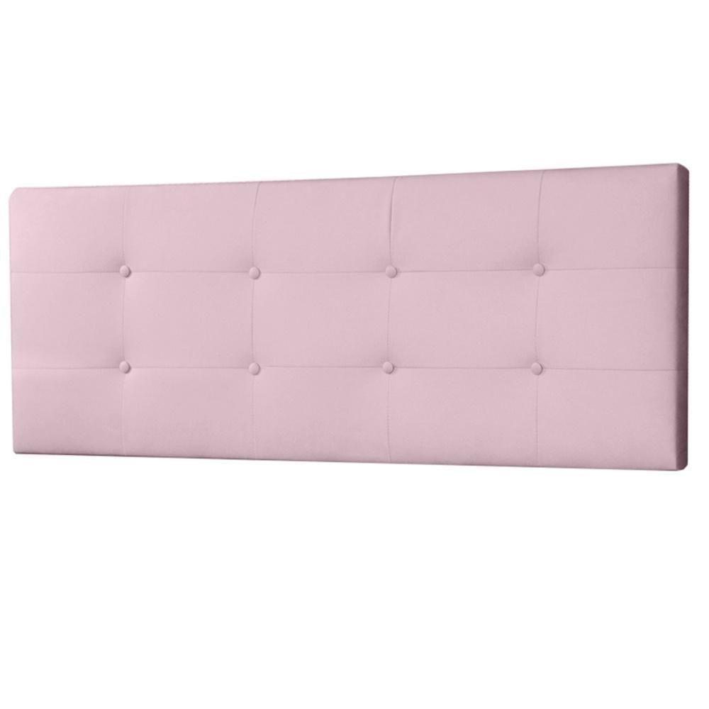 Cabeceira Painel Casal 1,40m Berlim Suede Rosa Bebê Sky Mobile - 1