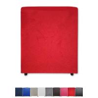 Puff Banqueta Quadrado Cubo Decorativo Courino E Suede Vermelho Suede - 2