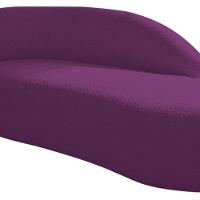 Kit Divã Luna 140cm Lado Direito E 02 Poltronas Base De Ferro Preto Suede Roxo - 6