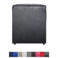 Puff Banqueta Quadrado Cubo Decorativo Courino E Suede Preto Courino - 2