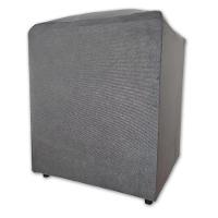 Puff Banqueta Quadrado Cubo Decorativo Courino E Suede Cinza Suede - 3