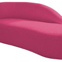 Kit Divã Luna 160cm Lado Direito E 02 Poltronas Base De Ferro Preto Suede Pink - 6