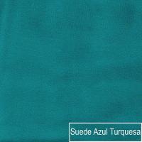Kit Divã Luna 185cm Lado Direito E 02 Poltronas Base De Ferro Dourado Suede Azul Turquesa