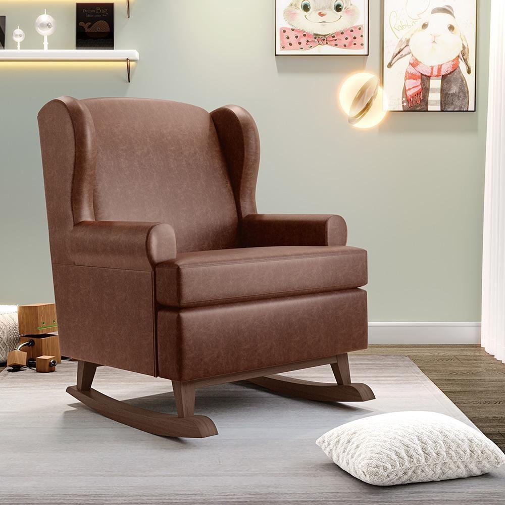 Kit 2 Poltronas Malu Base De Madeira P02 Couríssimo Marrom - 8