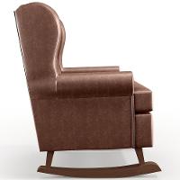 Kit 2 Poltronas Malu Base De Madeira P02 Couríssimo Marrom - 3